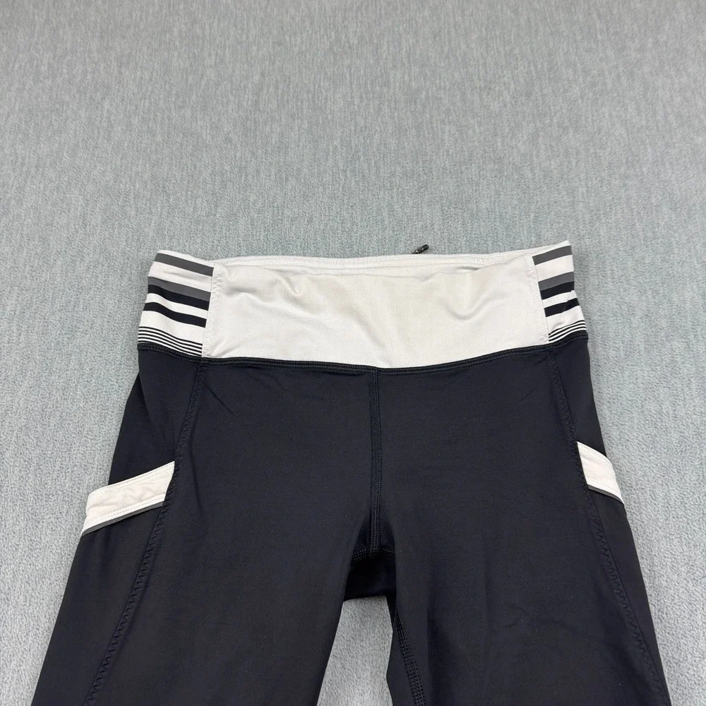 Lululemon Leggings Womens 4 Black White Run Mod Moves Crop 17